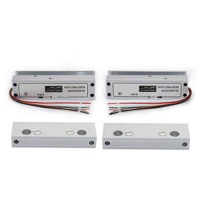 上下无框玻璃门锁 门禁电插锁 上下无框玻璃门锁铝合金 5线电插锁