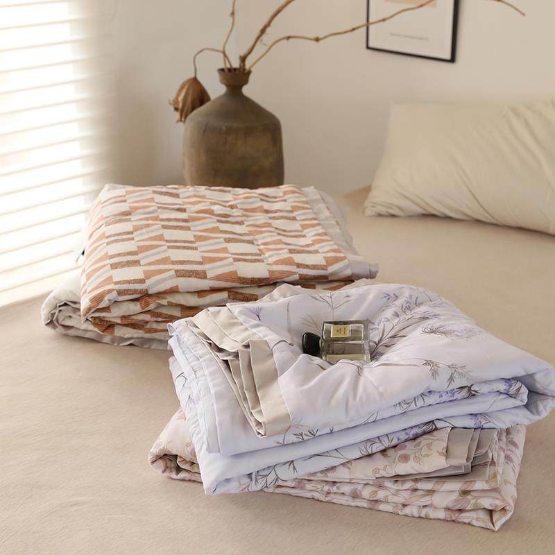 特价~夏季出口剩余 余天丝夏凉被 单双人1.5m2m可水洗机洗被子空