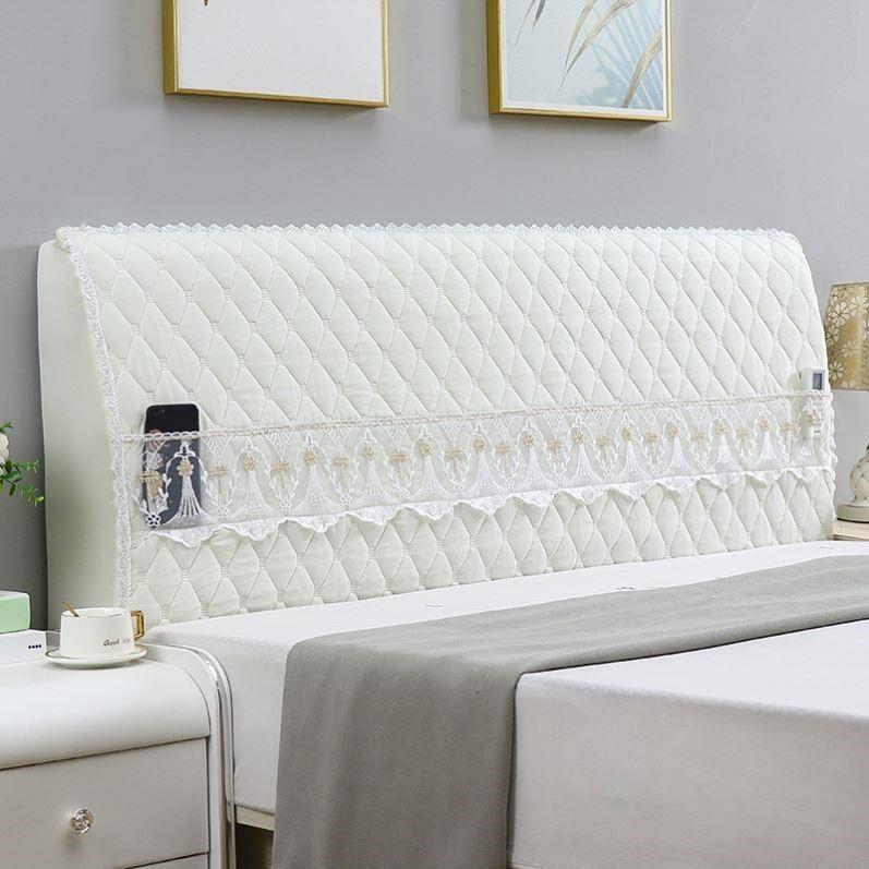 2022新款木床欧式床头套罩全包加厚保护防尘罩高级感软包通用