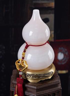 石诚记天然玉石葫芦平安摆件家居饰品客厅电视柜玄关居家中式摆设