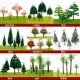 小树地形手办地台装 多色套装 饰 混装 沙盘模型树微缩手工塑料树套装