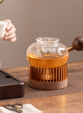 日式温茶炉铝合金暖茶炉花茶壶蜡烛煮茶炉加热炉酒店餐厅加热器