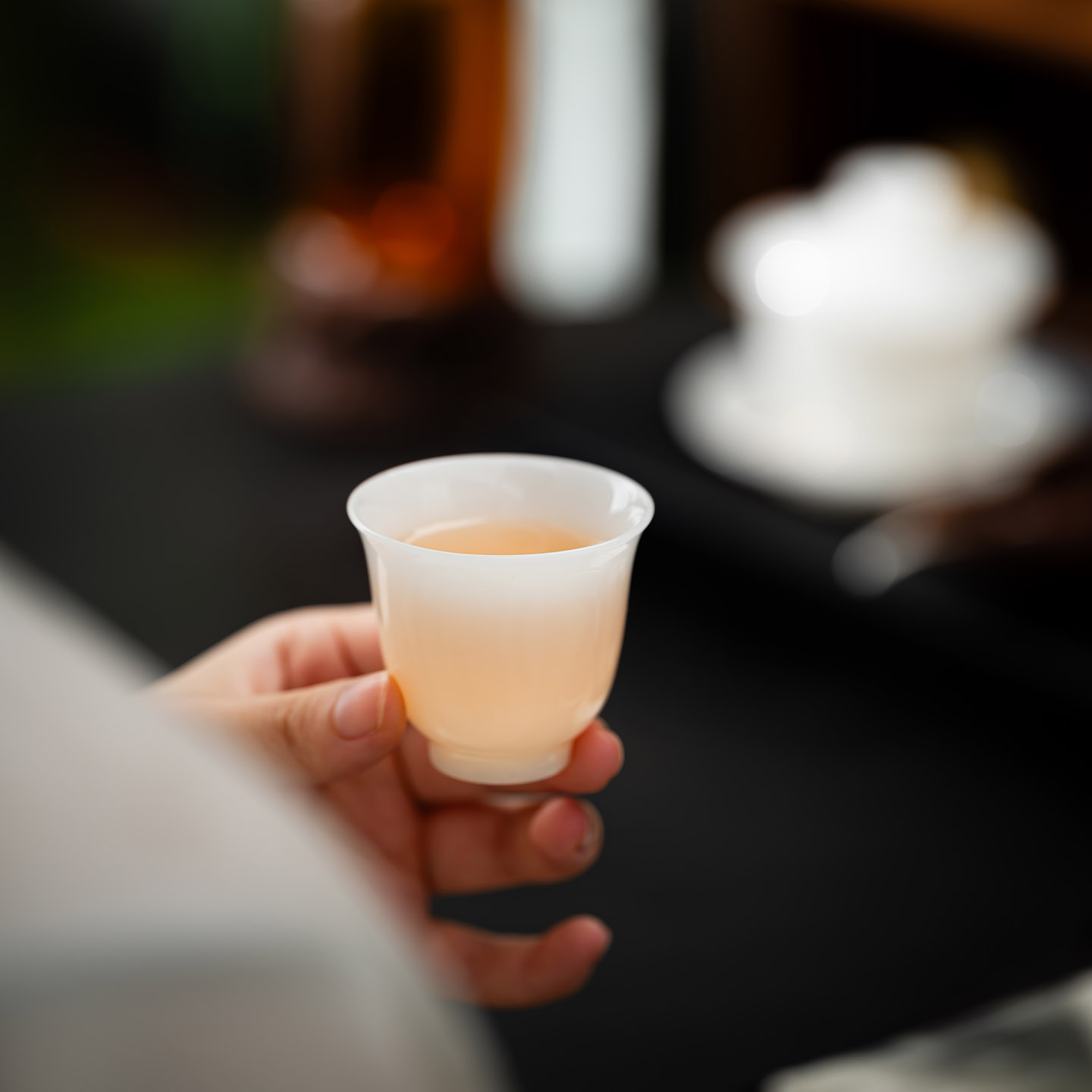 高端冰种璞玉茶杯单杯个人专用泡茶羊脂玉白瓷品茗杯家用茶具定制