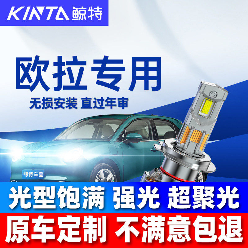 鲸特欧拉黑猫白猫改装led大灯图片
