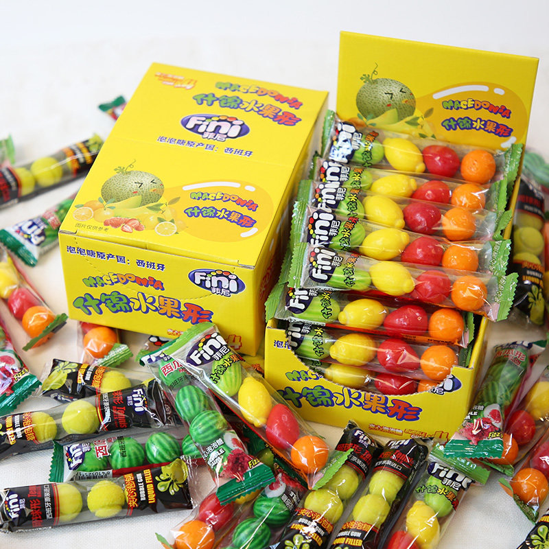 西班牙进口fini菲尼夹心泡泡糖西瓜糖果童年小时候怀旧儿童小零食