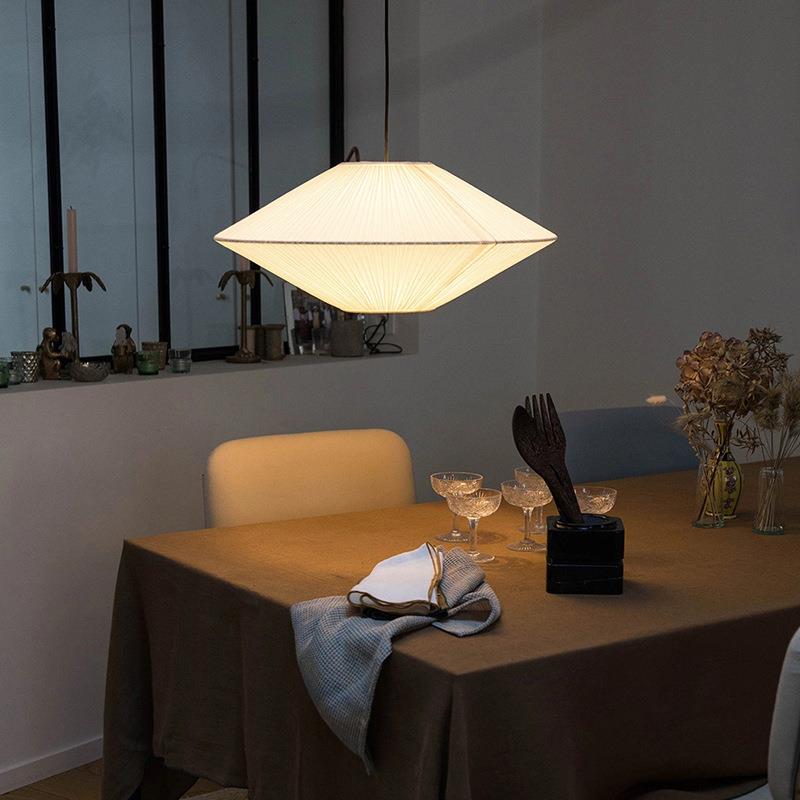 北欧风现代简约布艺吊灯餐厅客厅卧室书房民宿茶室禅意日式灯具