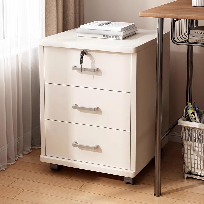 现代简约电脑主机柜子桌边收纳柜主机架打印机置物架可移动文件柜