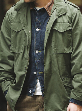 马登工装美式户外M65军旅野战夹克阿美咔叽vintage早春立领外套男