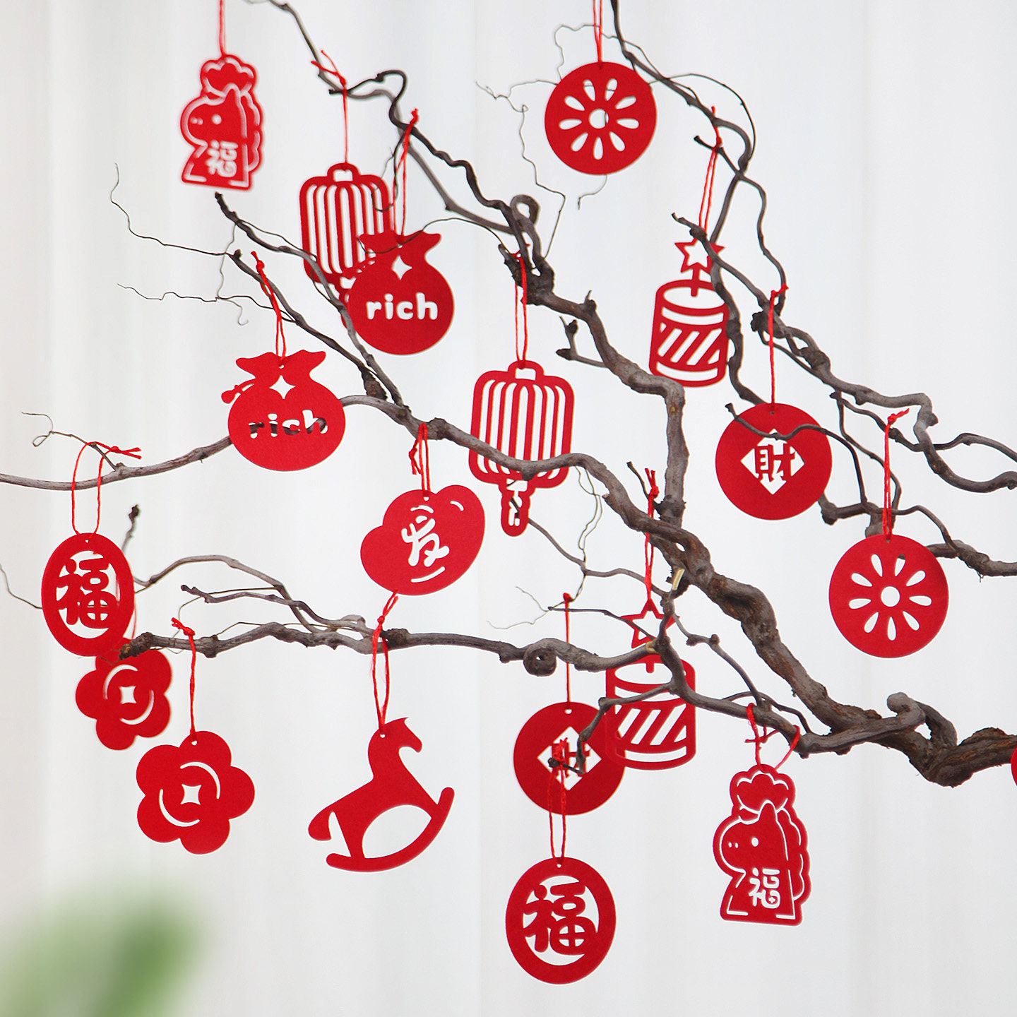 2026新年盆栽小挂件装饰马年元旦场景布置春节绿植发财树福字吊饰,节庆用品/礼品,节日装扮用品,淘宝优惠券,粉丝福利购,淘宝优惠卷