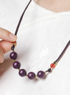 DIY紫芸款紫气东来合香珠手链首饰厂家批发规格8MM男女装饰念珠