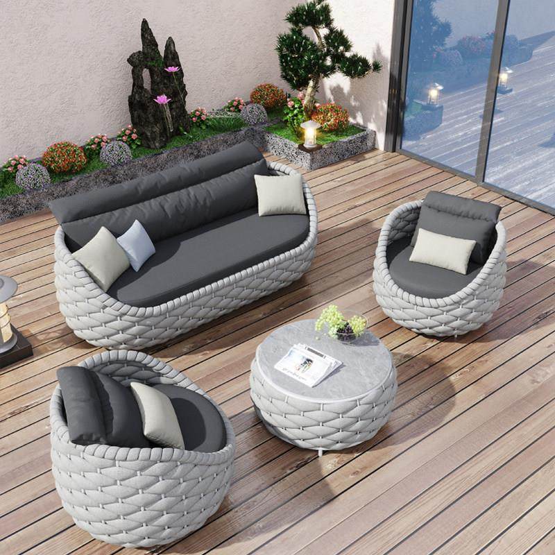 户外庭院室外铝合金防水防晒花园藤编露台北欧阳光房编织客厅沙发,住宅家具,户外沙发,淘宝优惠券,粉丝福利购,淘宝优惠卷