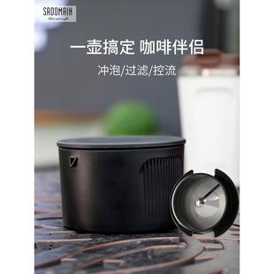 仙德曼手冲咖啡壶不锈钢咖啡冲泡器专用滤网过滤器免滤纸旅行壶