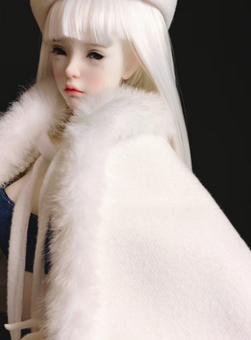 BJD 3分 4分 6分 娃用配饰服饰 白色斗篷牛仔套装贝雷帽 现货