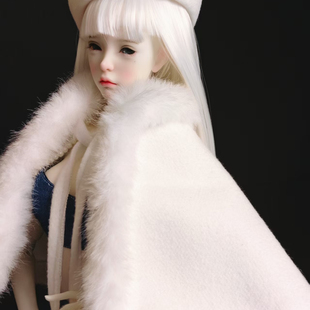 BJD 3分 4分 6分 娃用配饰服饰 白色斗篷牛仔套装贝雷帽 现货