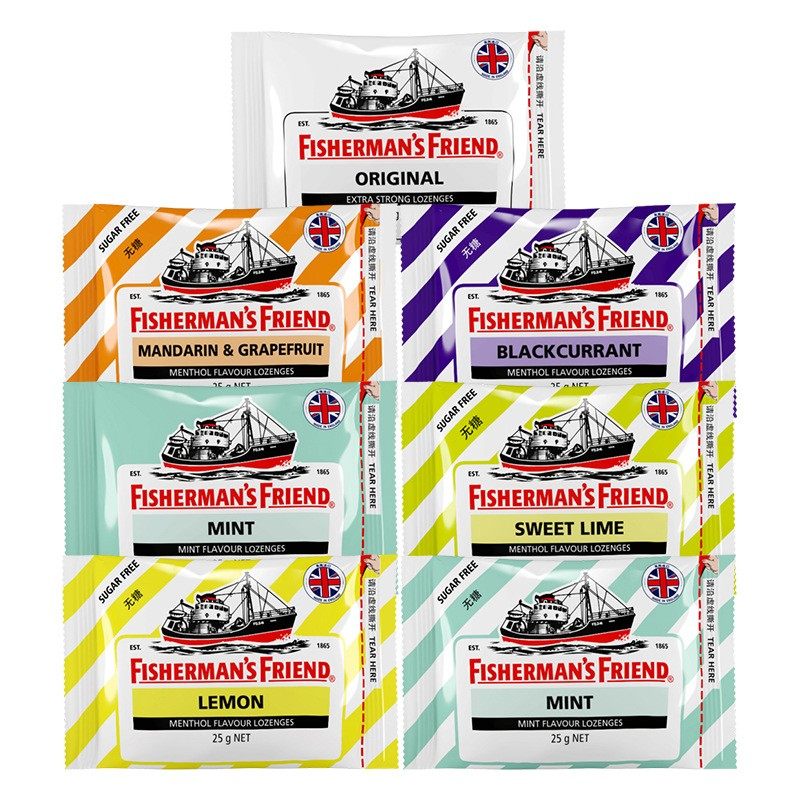英国进口 渔夫之宝 特强薄荷柠檬柑橘西柚味无糖润喉糖 劲爽 硬糖