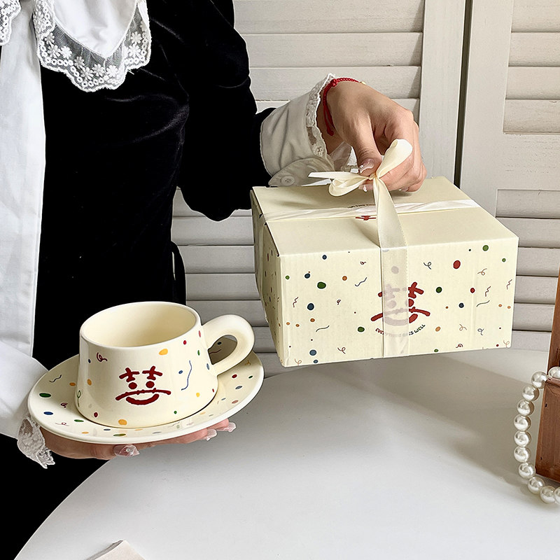 送闺蜜结婚新婚礼物咖啡杯碟礼盒