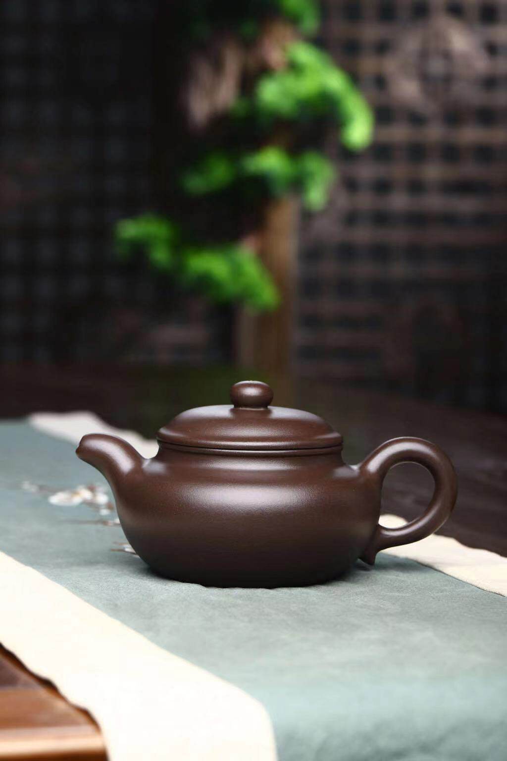 正宗宜兴紫砂壶名家纯手工紫泥泡茶壶仿古球孔家用茶具套装功夫茶