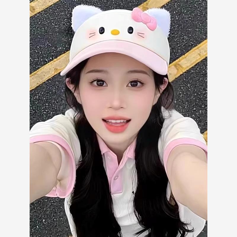 可爱凯蒂猫防晒帽防紫外