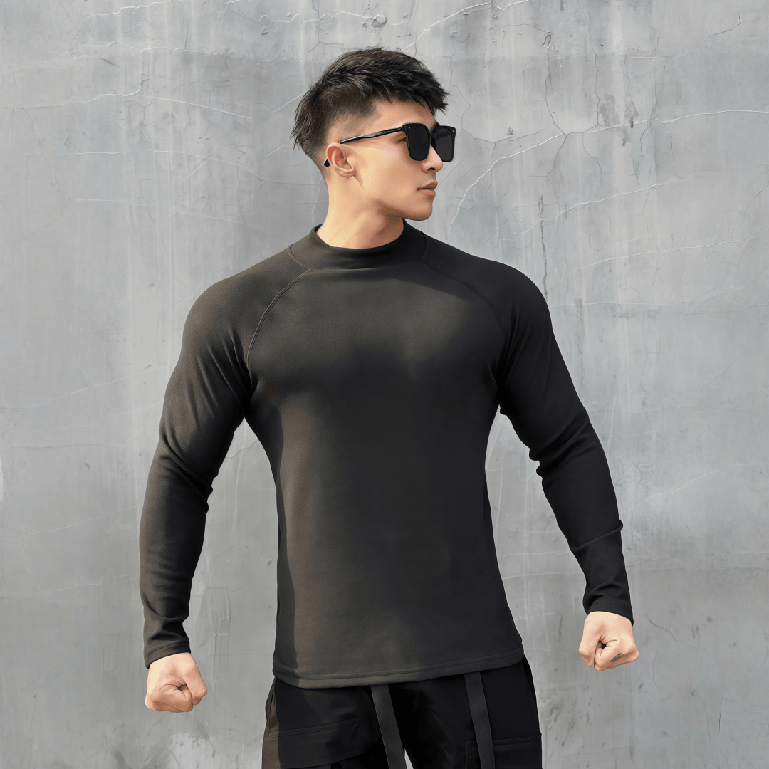 秋冬季德绒保暖修身半高领长袖打底长T男运动健身显大高弹衣服潮,运动服/休闲服装,运动T恤,淘宝优惠券,粉丝福利购,淘宝优惠卷