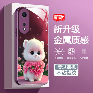 創意女PHJ110高級感opop卡通可愛狗狗oppa85超薄op個性 小眾潮 鋼化玻璃殼歐珀時尚 適用于oppoa58手機殼opp新款