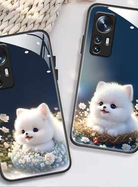 适用于小米13手机壳mi12/12x/12lite/12spro/12pro/12ultra/13pro新款玻璃壳2210132C女2201122C/6122SC卡通