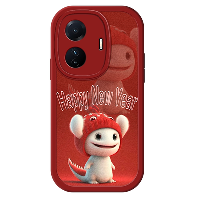 适用于vivos15e手机壳viv0s15e新款V2190A液态硅胶皮纹软壳vovis15e全包防摔vioS15e卡通高级vlov龙年生肖女