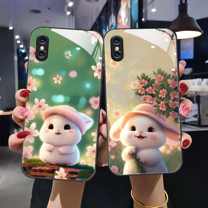 时尚卡通创意兔兔钢化玻璃壳