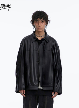 DozeDandy(原DUE OFFICIAL)经典复古廓形潮牌百搭日常机车皮夹克