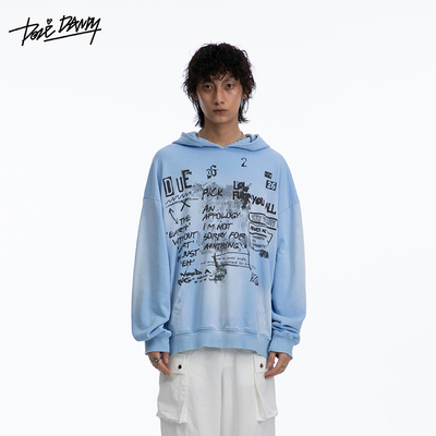 DozeDandy涂鸦连帽卫衣外套