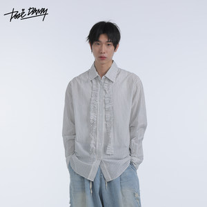 DozeDandy褶皱领带贵气纯棉衬衫