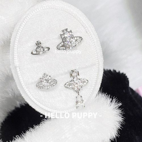 hellopuppy钛合金爆闪土星球养耳1.0\1.2粗0.9牙内旋耳骨钉耳钉女