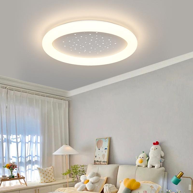 智能语音声控卧室灯房间次卧书房灯创意现代简约主卧吸顶灯圆形灯