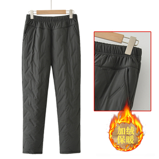 女冬季 宽松保暖奶奶裤 加厚胖妈妈大码 子中老年女裤 夹棉裤 老人棉裤