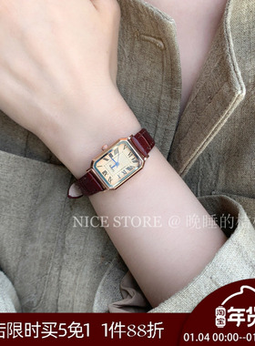 晚睡的桔梗I韩式简约手表电子表