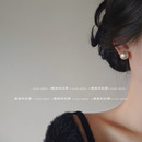 复古轻奢高级感气质耳饰 棉花大珍珠耳钉法式 晚睡 桔梗｜MONA同款