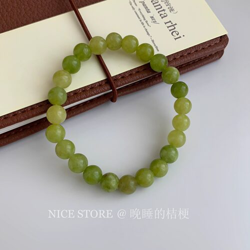晚睡的桔梗I清新绿色手串