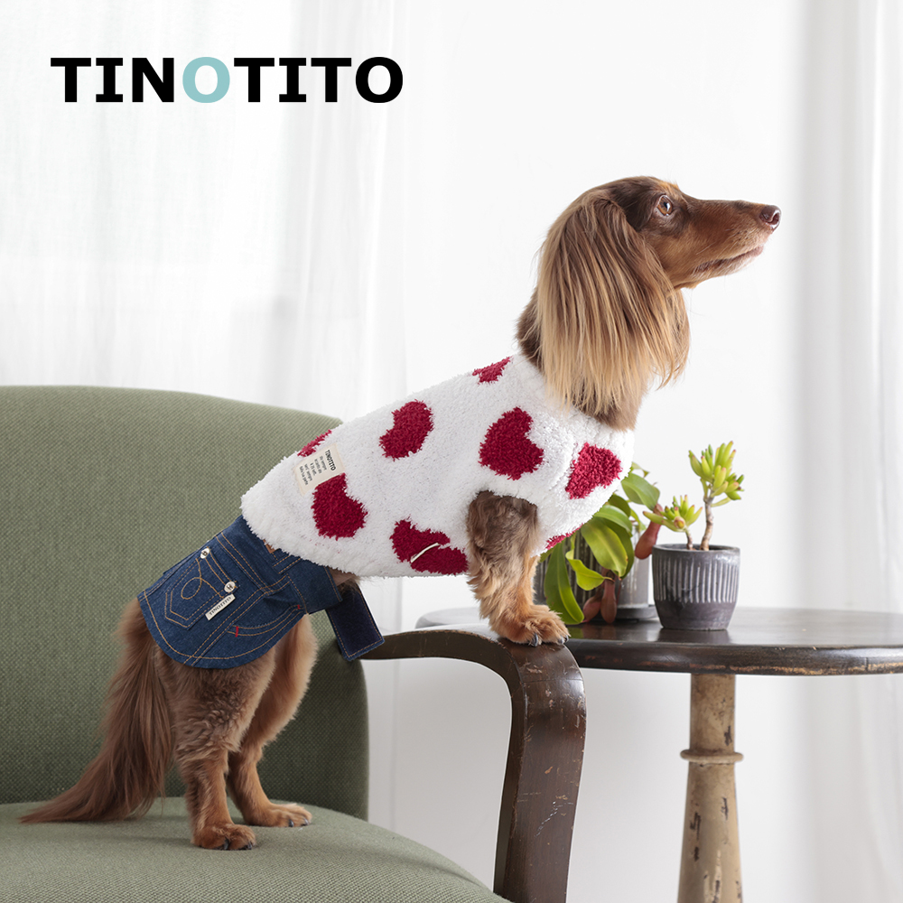 提诺Tinotito日本品牌宠物服装秋冬 图案棉花糖毛衣 超柔软毛保暖