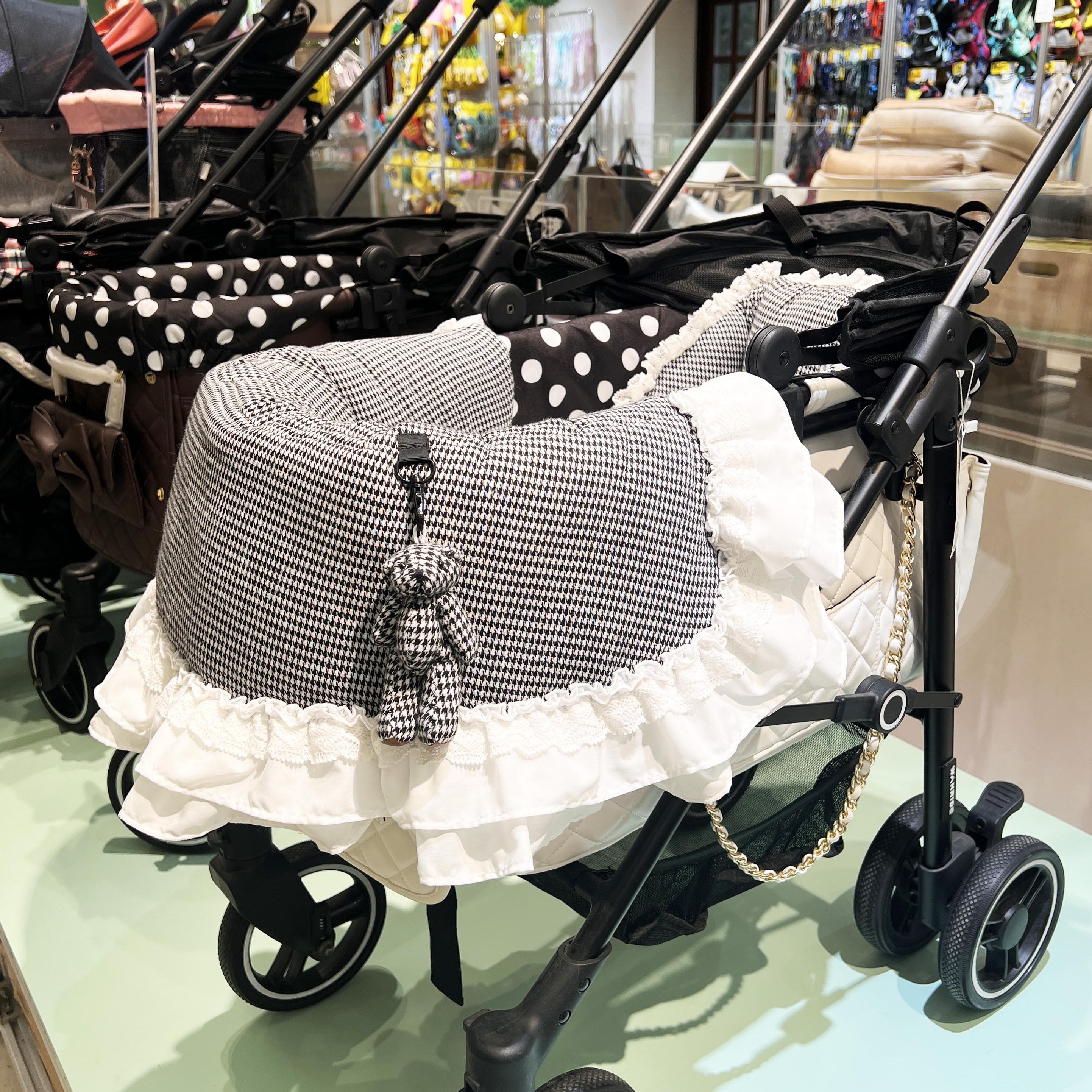 日本品牌WANRIDE宠物推车用 千鸟格三件套 魅意-PETMAN联名款