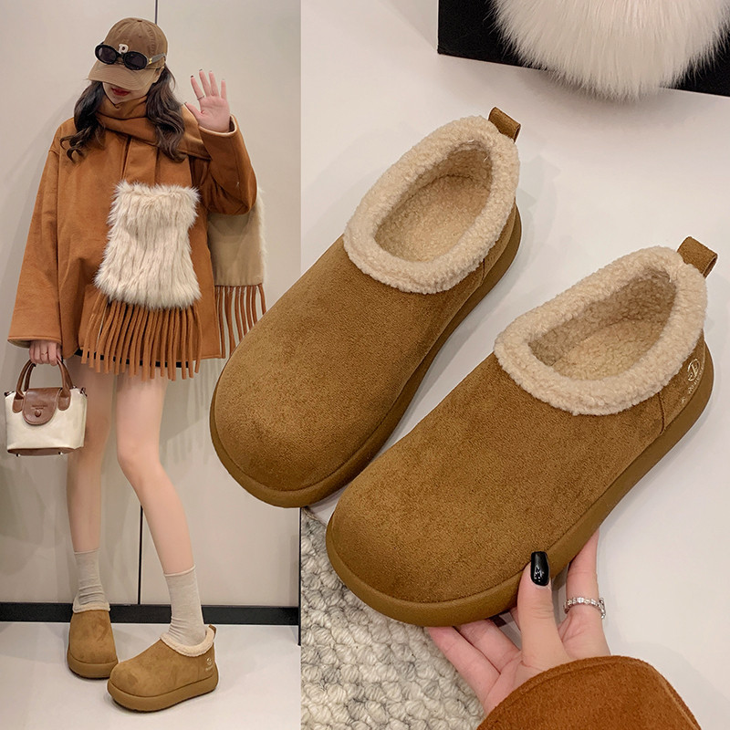 平底毛绒勃肯鞋女2026春秋新款靴加绒保暖一脚蹬懒人棉鞋外0115w,女鞋,勃肯鞋/软木鞋,淘宝优惠券,粉丝福利购,淘宝优惠卷