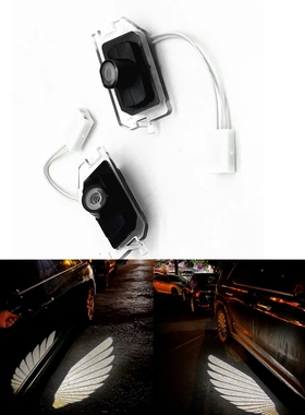 奔驰新C E S级GLC C200L E300L CLS C63 E53 GT50天使之翼地毯灯