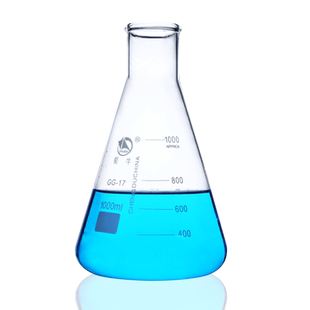 蜀牛三角烧瓶广口大口玻璃锥形瓶50/100/250/500ml实验室三角摇瓶