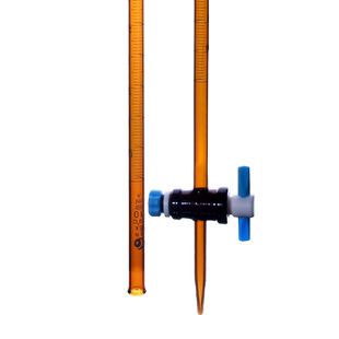 垒固滴定管透明棕色酸式/碱式/通用10/25/50/100ml酸碱两用滴定台