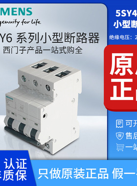 西门子空气开关5SY6家用空开2P小型断路器1P总闸3P63A短路保护32A