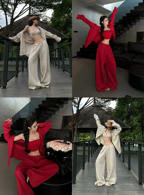 FORNIS【洛克老钱】松弛感亚麻度假套装F26Y50143 N80080 K80081