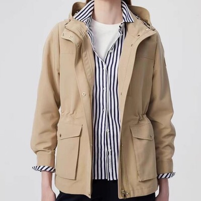 哈家时尚休闲连帽夹克短款风衣