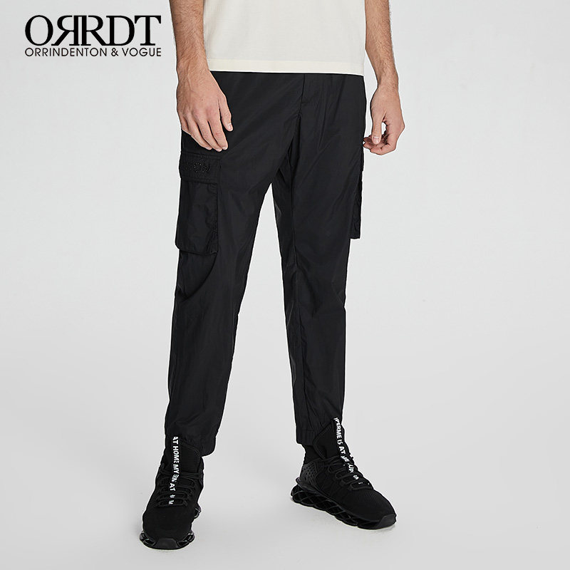 ORRDT澳林丹顿男装休闲裤男春季新款男士纯色薄款抽绳长裤
