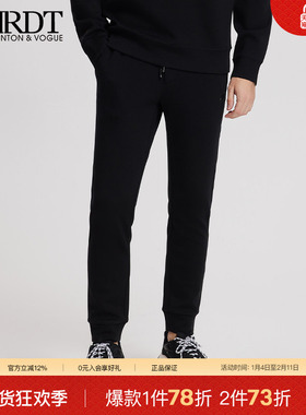 ORRDT澳林丹顿男装黑色时尚运动束脚休闲裤男秋冬新款AT47E2021