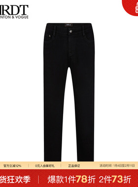 ORRDT澳林丹顿秋冬新款男士微绒直筒牛仔裤休闲百搭长裤A37E2432