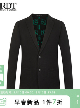 ORRDT澳林丹顿男装黑色时尚都市西装外套男秋冬新款上衣A02E2403