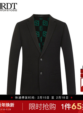 ORRDT澳林丹顿男装黑色时尚都市西装外套男秋冬新款上衣A02E2403